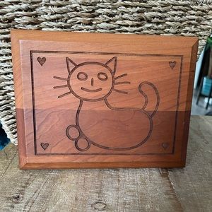 Unique 2 Tone Wood Laser Cut Cat Safe Haven Plaque